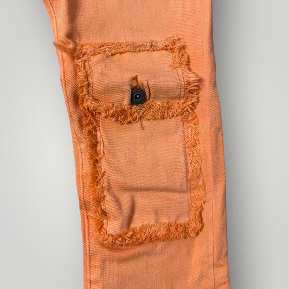 VALABASAS STACKED "V71'' ORANGE JEANS SZ 28 L35 - Picture 3 of 9